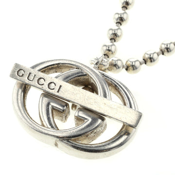 GUCCI necklace interlocking G ball chain silver 925 Lady's