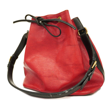 LOUIS VUITTONAuth  Epi Petit Noe M44172 Women's Shoulder Bag Castilian Red,Noir