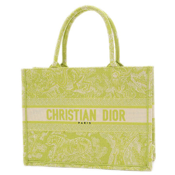 Christian Dior Dior Book Tote Bag Canvas Chartreuse M1296