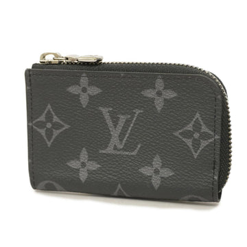 LOUIS VUITTON Wallet/Coin Case Monogram Eclipse Porte Monedeur M63536 Black Men's