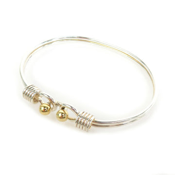 TIFFANY&Co. Bangle Bracelet Hook & Eye Silver 925/K18 x Gold Ladies