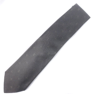 LOUIS VUITTON Monogram Silk Gray Men's Tie