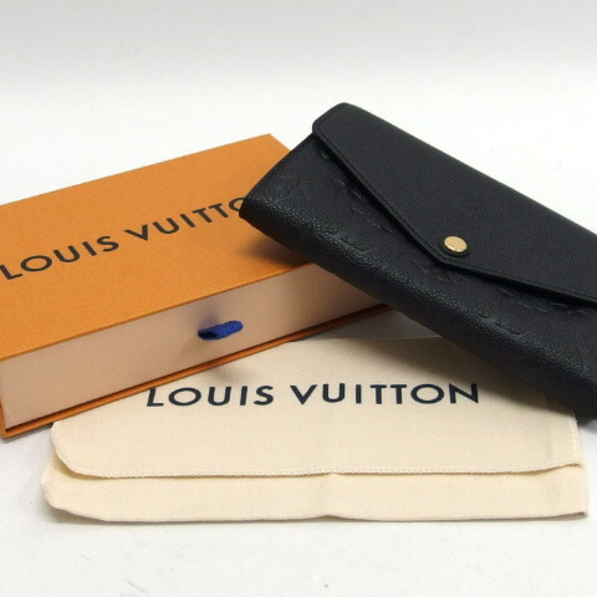 LOUIS VUITTON Portefeuille Sarah M62125 LV Empreinte Leather NOIR Long  Wallet