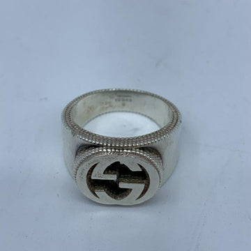 GUCCI 479229 Interlocking G Ring No. 22 AG925 Silver Accessories