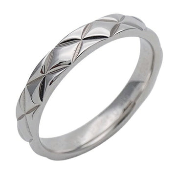 CHANEL Ring Women's PT950 Matelasse Platinum #55 Approx. 14.5