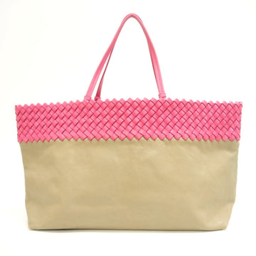 BOTTEGA VENETA Intrecciato Handbag Bicolor Tote Bag Pink Ladies