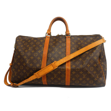 LOUIS VUITTONAuth  Monogram Keepall Bandouliere 55 M41414 Boston Bag