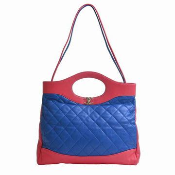 Chanel lambskin Trantean here mark 3WAY handbag pink blue