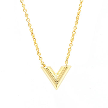 LOUIS VUITTON necklace essential V pendant GP gold M61083