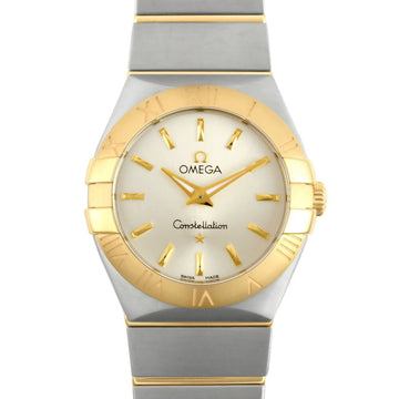 Omega Constellation YG x SS Ladies Quartz Watch Silver Dial 123.20.27.60.02.002