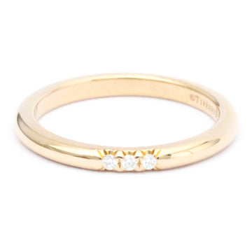 TIFFANY Classic Band Ring Diamond Pink Gold [18K] Fashion Diamond Band Ring Carat/0.02 Pink Gold