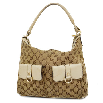 GUCCIAuth  GG Canvas Shoulder Bag 153025 Women's Shoulder Bag Beige