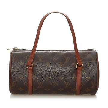 Louis Vuitton Monogram Old Papillon Handbag M51366 Brown PVC Leather Ladies