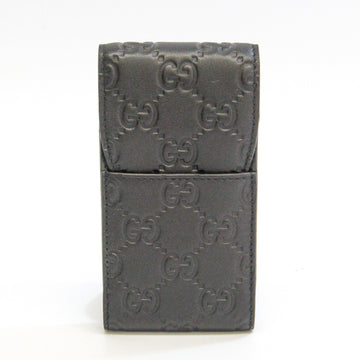 GUCCIssima Cigarette Case Leather Black Cigarette case 181716