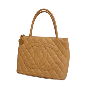 CHANELAuth  Reissue Tote Women's Caviar Leather Tote Bag Light Beige