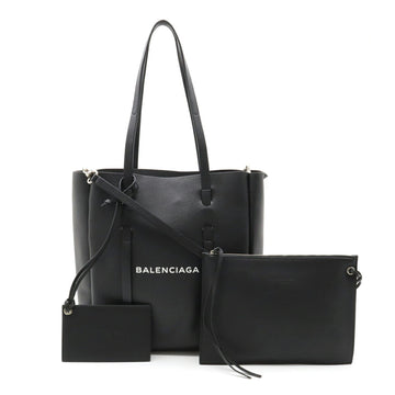 BALENCIAGA Everyday Tote XS Bag Shoulder Leather Black 489813