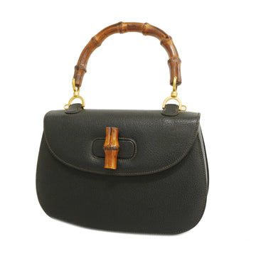 GUCCIAuth  Bamboo Handbag 000 2029 0633 Women's Leather Handbag Black