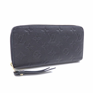 Louis Vuitton Round Long Wallet Monogram Implant Zippy Women's M61864 Noir Black