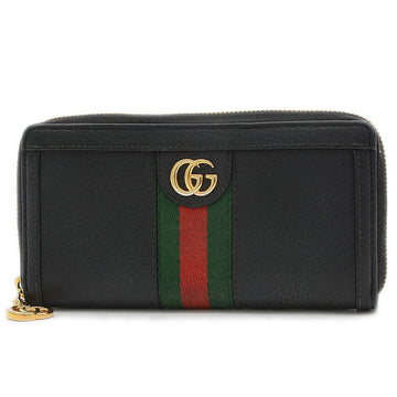 Gucci Ophidia Leather Long Wallet (bi-fold) Black