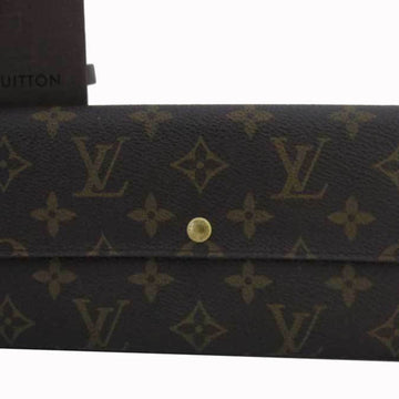 LOUIS VUITTON Wallet Monogram Portofeuil Sarah Brown Canvas Long Women's Men's M61725