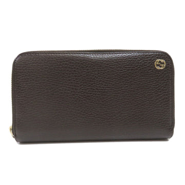 Gucci 449347 Round Outlet Long Wallet Calf Women's