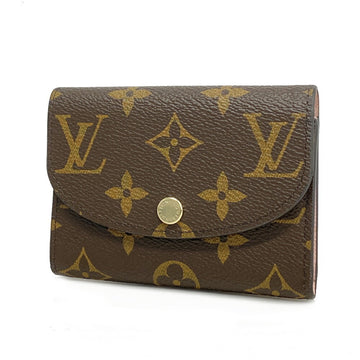 LOUIS VUITTON Wallet/Coin Case Monogram Portomone Rosali M62361 Brown Rose Valerine Women's