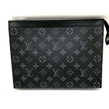 LOUIS VUITTON Pochette Voyage M61692 Monogram Eclipse Black Men's Second Bag ITOM2W7E8G