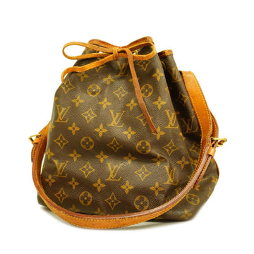 LOUIS VUITTON Shoulder Bag Monogram Petit Noe M42226 Brown Ladies