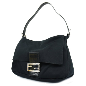 FENDIAuth  Mamma Bucket Women's Cotton Handbag Black