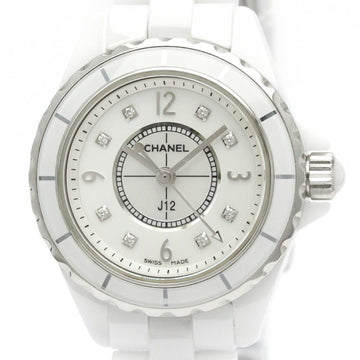 CHANELPolished  J12 Diamond MOP Dial Ceramic Quartz Ladies Watch H2570 BF550345