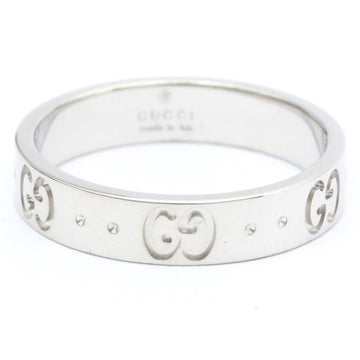 GUCCI Icon White Gold [18K] Fashion No Stone Band Ring