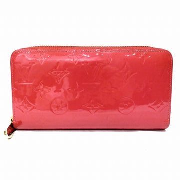 LOUIS VUITTON Monogram Vernis Zippy Wallet M93721 Rose Pop Long Women's