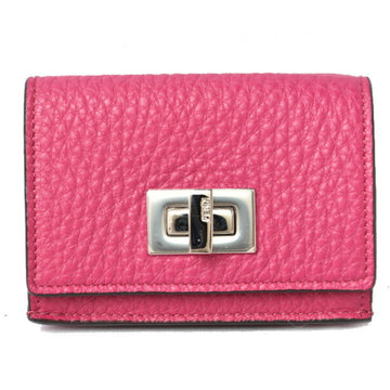 FENDI wallet trifold micro magenta pink 8M0426