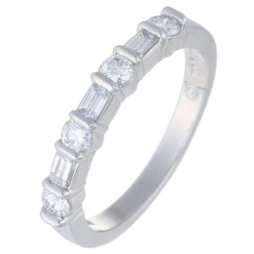 TIFFANY Half Circle Diamond # 9 Ladies Ring Pt950 Platinum Silver