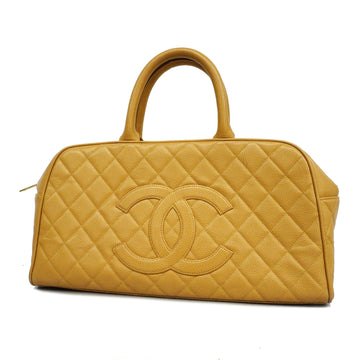 Chanel Matelasse Handbag Women's Caviar Leather Handbag Beige