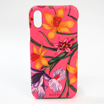 GUCCI PVC Phone Bumper For IPhone X Multi-color,Pink Flower pattern 550800