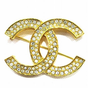 CHANEL here mark 174 vintage brooch gold brand accessory ladies