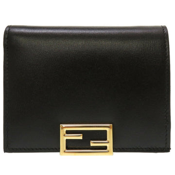 FENDI 8M0420 leather black bifold wallet