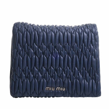 MIU MIU Matelasse Shoulder Bag Blue Ladies