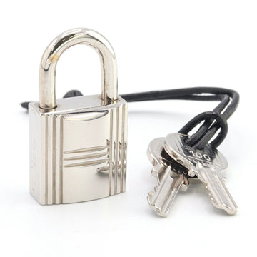 HERMES Cadena Silver Metal Key Padlock Ladies Men's