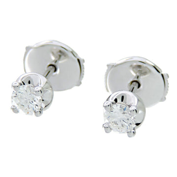 Bvlgari Corona 0.19ct2 Diamond Ladies Earrings 348648 Pt950 Platinum