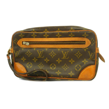 LOUIS VUITTON Clutch Bag Monogram Marly Dragonne GM M51825 Brown Men's