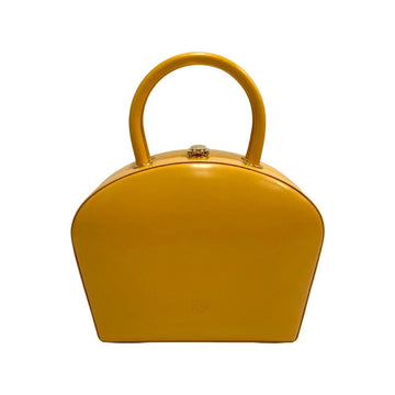 LOEWE Anagram Logo Hardware Calf Leather Genuine Handbag Vanity Bag Mini Tote Yellow