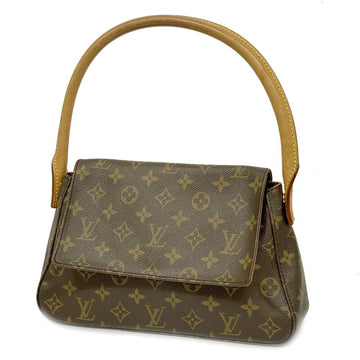 LOUIS VUITTON Shoulder Bag Monogram Mini Looping M51147 Brown Ladies