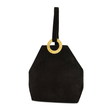 CELINEAuth  Shoulder Bag Women's Suede Shoulder Bag Black