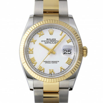 ROLEX Datejust 36 126233 White Roman Dial Watch Men's