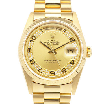 ROLEX day date watch 18K K18 yellow gold 18238MA self-winding men's