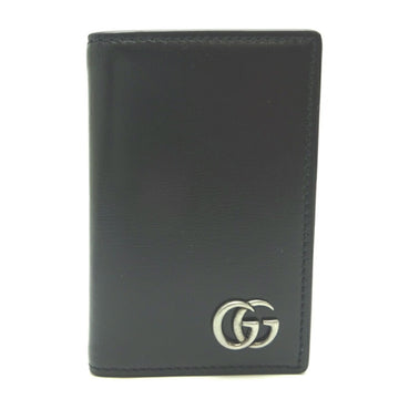 GUCCI Pass Case Men's Card 547075 Leather Black