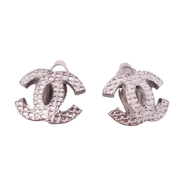 Chanel Earrings 00A Cocomark Women's Silver