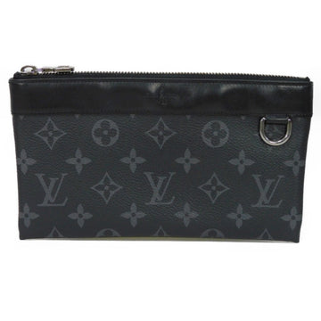 LOUIS VUITTON Pouch Pochette Discovery PM LV Flower Black Business Card Holder/Card Case Monogram Eclipse Noir M44323 Men's